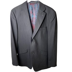 Ted Baker Endurance Gunmetal Gray Wool Sportscoat Blazer Jacket 40L